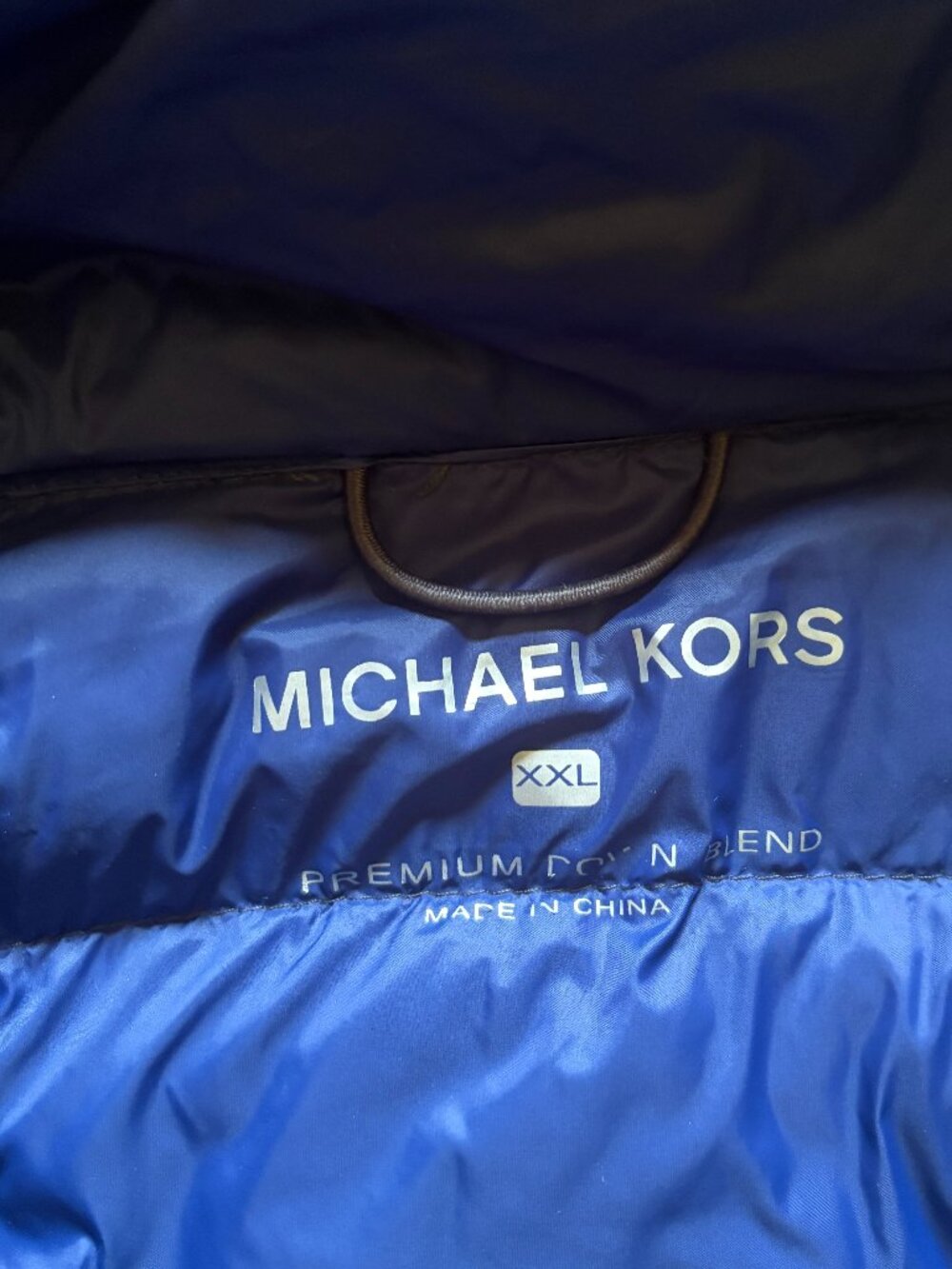 Michael Kors Quilted Down Packable Hooded Puffer Jacket Size XXL Navy Blue - Picture 7 of 9